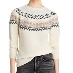 Aqua Cashmere Fair Isle Sweater